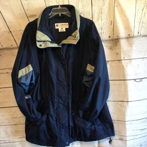 Columbia Women's Stylish & Comfortable Winter Hooded Navy Jacket Coat Size XL